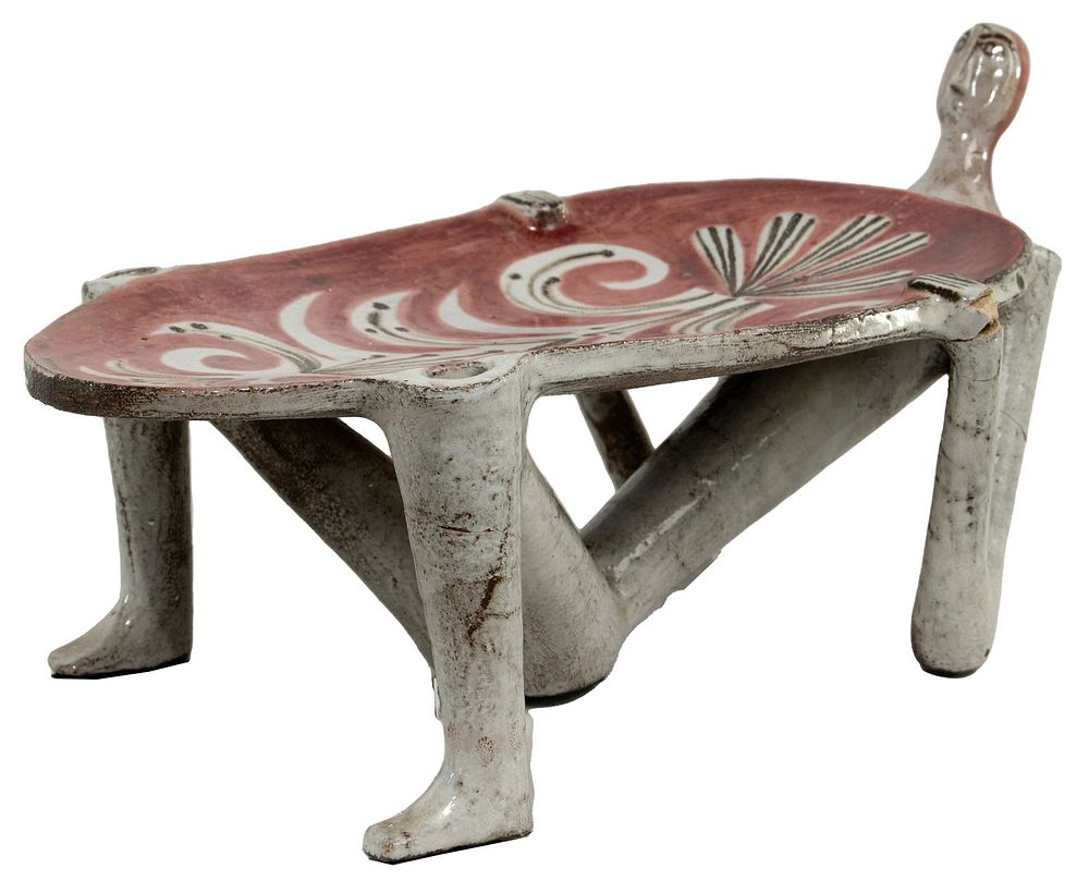 Lot 196: Jean Derval (French, 1925-2010) Ceramic Centerpiece