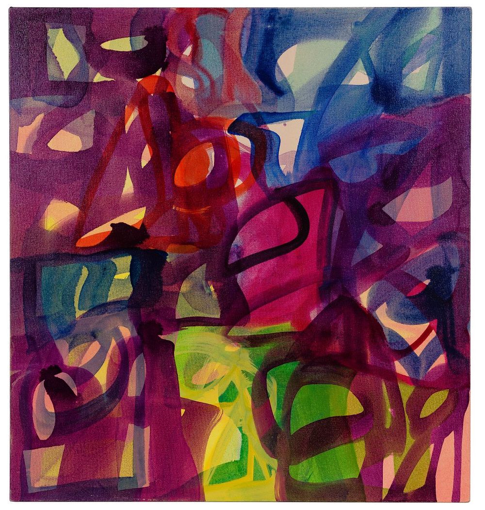 Lot 204: Melissa Meyer (American, b.1947) "Chance" Oil on Canvas