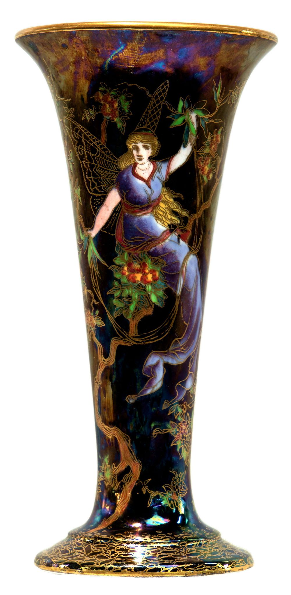 Lot 236: Wedgwood 'Fairyland' Lustre Trumpet Vase