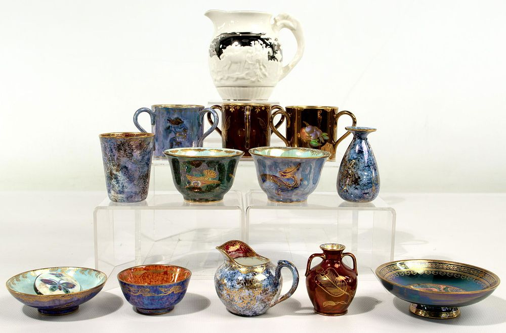 Lot 239: Wedgwood Lustre Porcelain Assortment