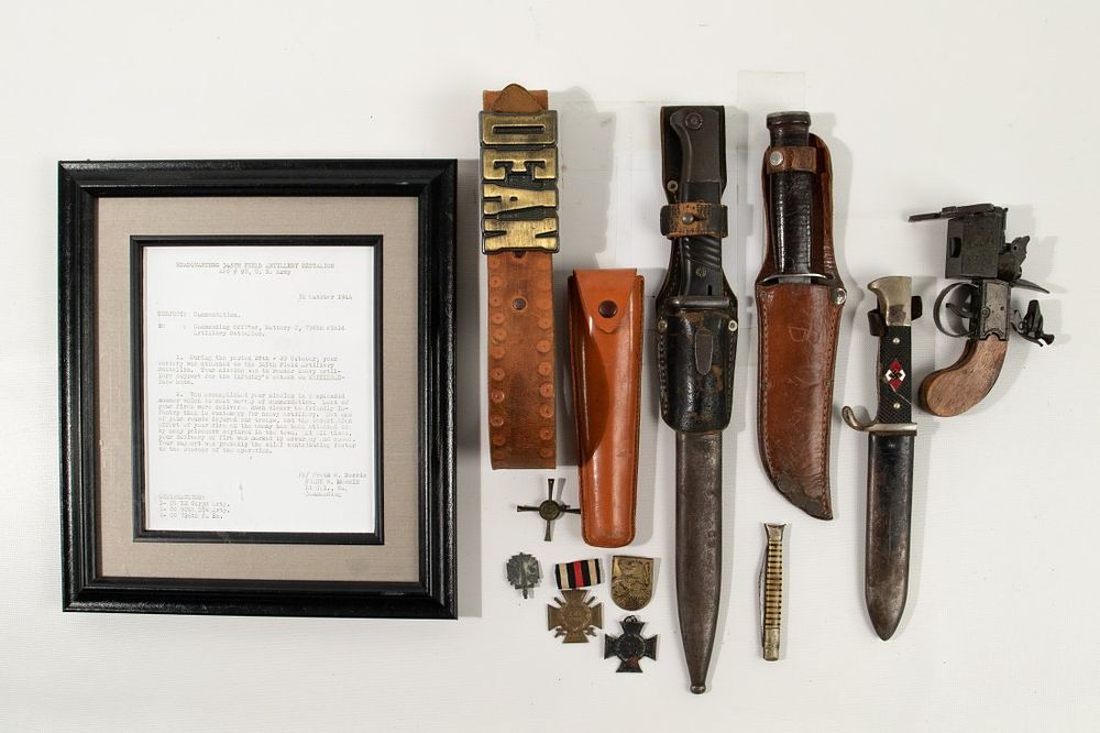 Lot 245: World War II Era German and US Military Assortment