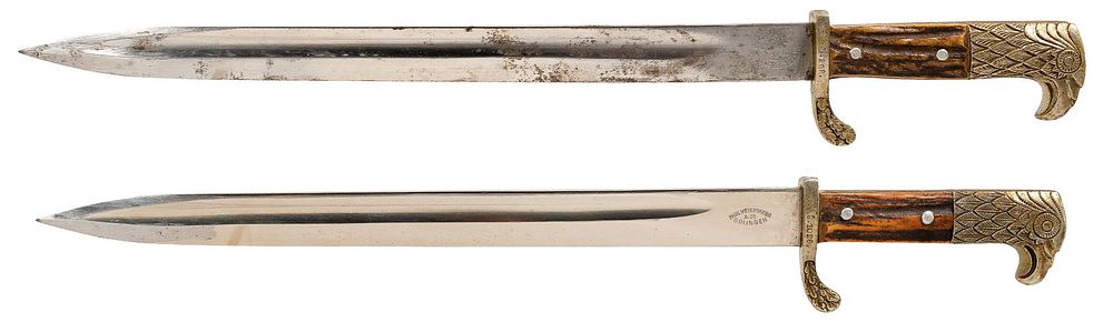 Lot 246: World War II German Eagle Head Police Bayonets and