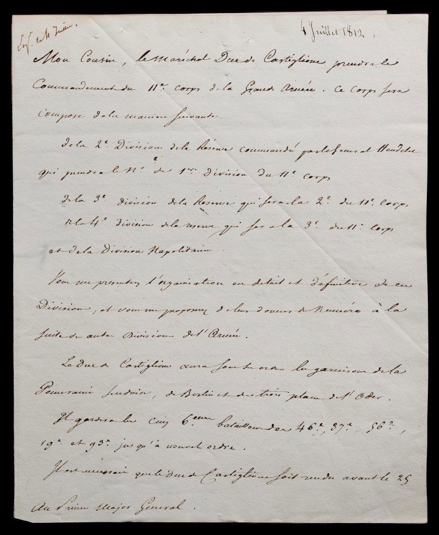 Lot 296: Napoleon Bonaparte Signed Letter (PSA)
