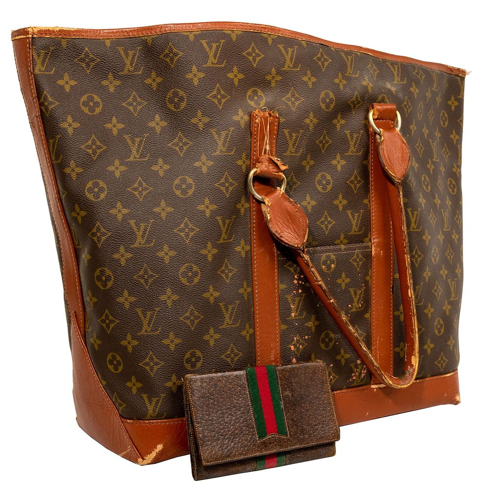 Lot 344: Louis Vuitton Sac Weekender Tote and Gucci Wallet
