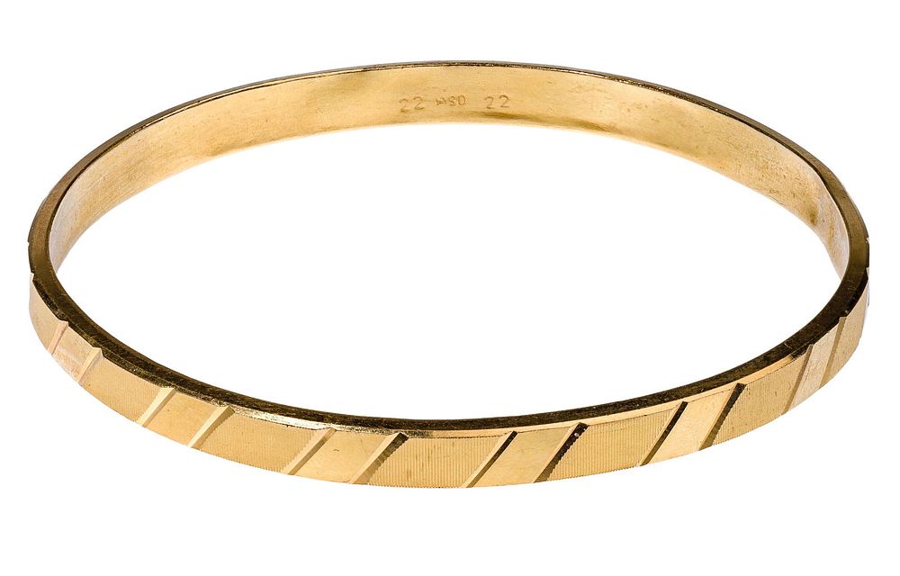 Lot 347: 22k Yellow Gold Bangle Bracelet