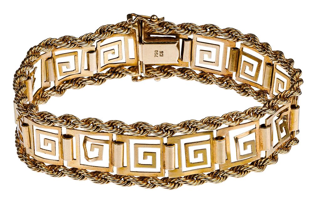 Lot 350: 18k Yellow Gold Bracelet