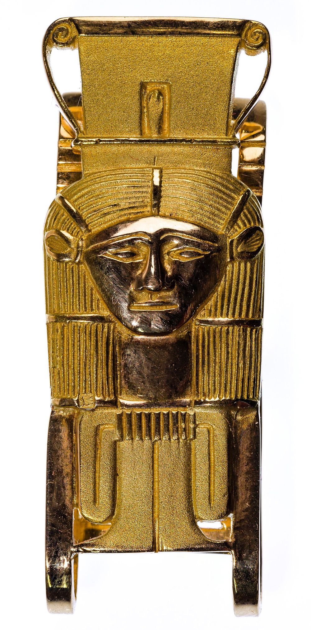 Lot 370: 18k Yellow Gold Egyptian Style Money Clip