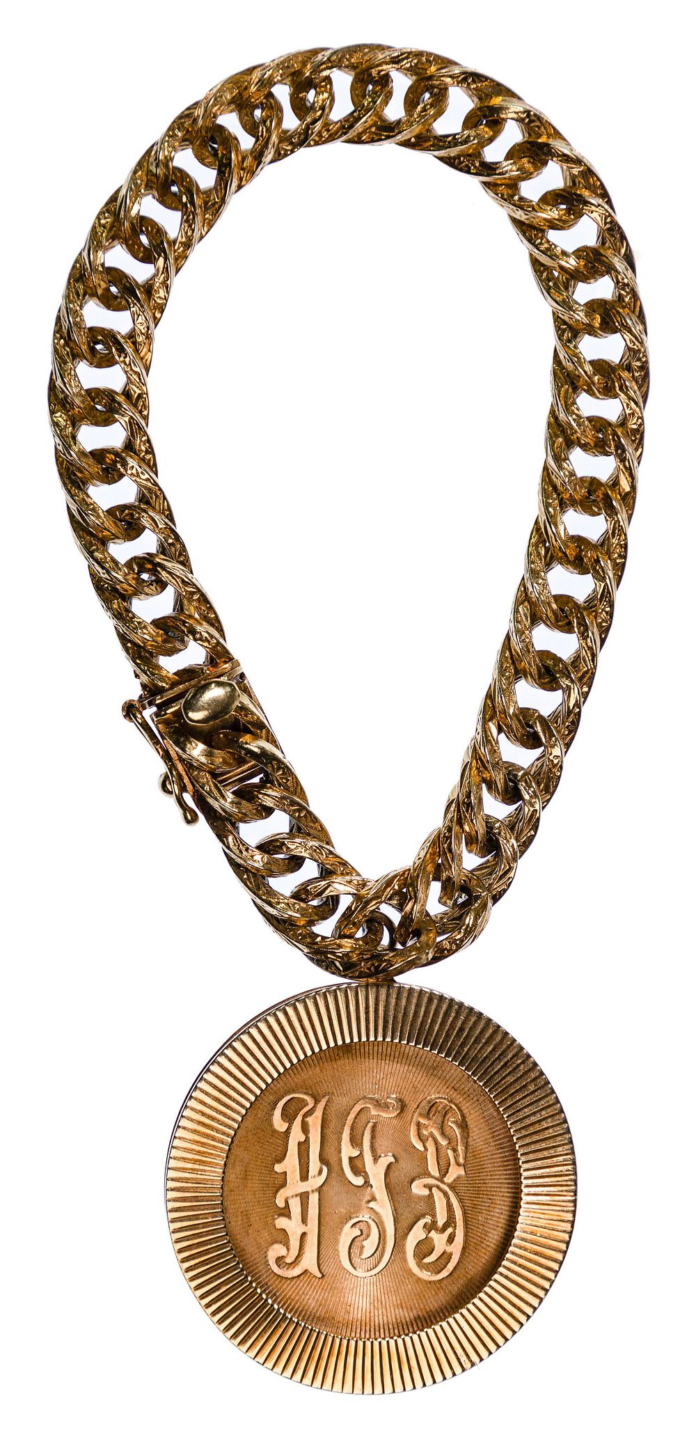 Lot 374: 14k Yellow Gold Charm Bracelet