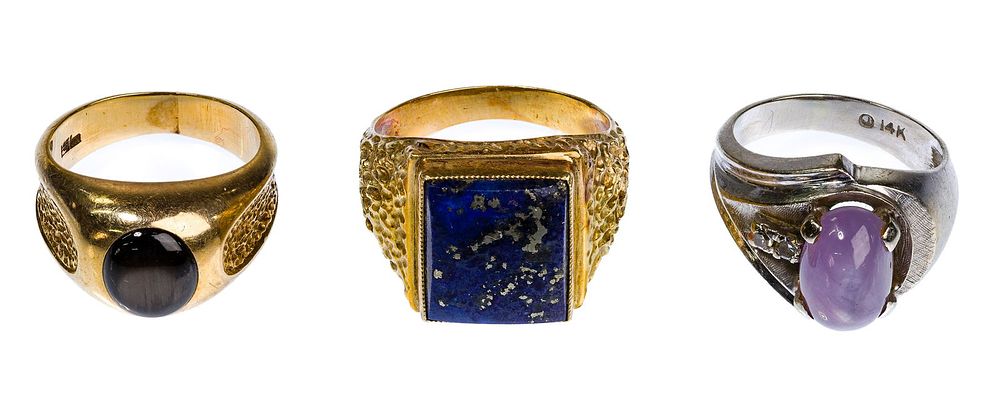 Lot 397: 14k Gold Ring Assortment