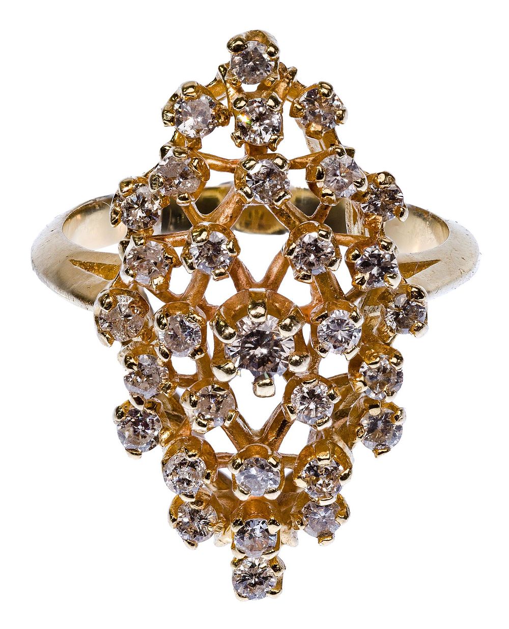 Lot 414: 14k Yellow Gold and Diamond Ring