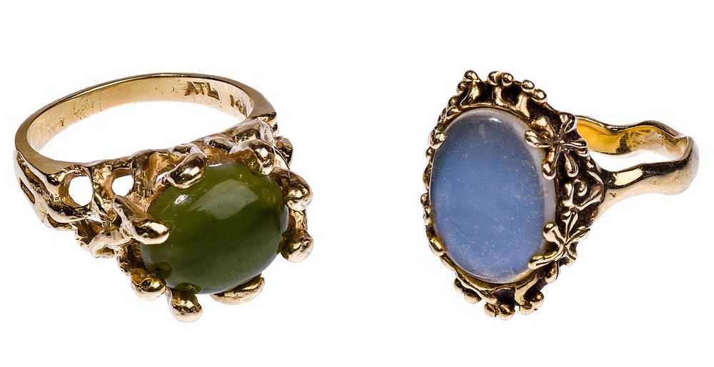 Lot 415: 14k Yellow Gold and Gemstone Rings