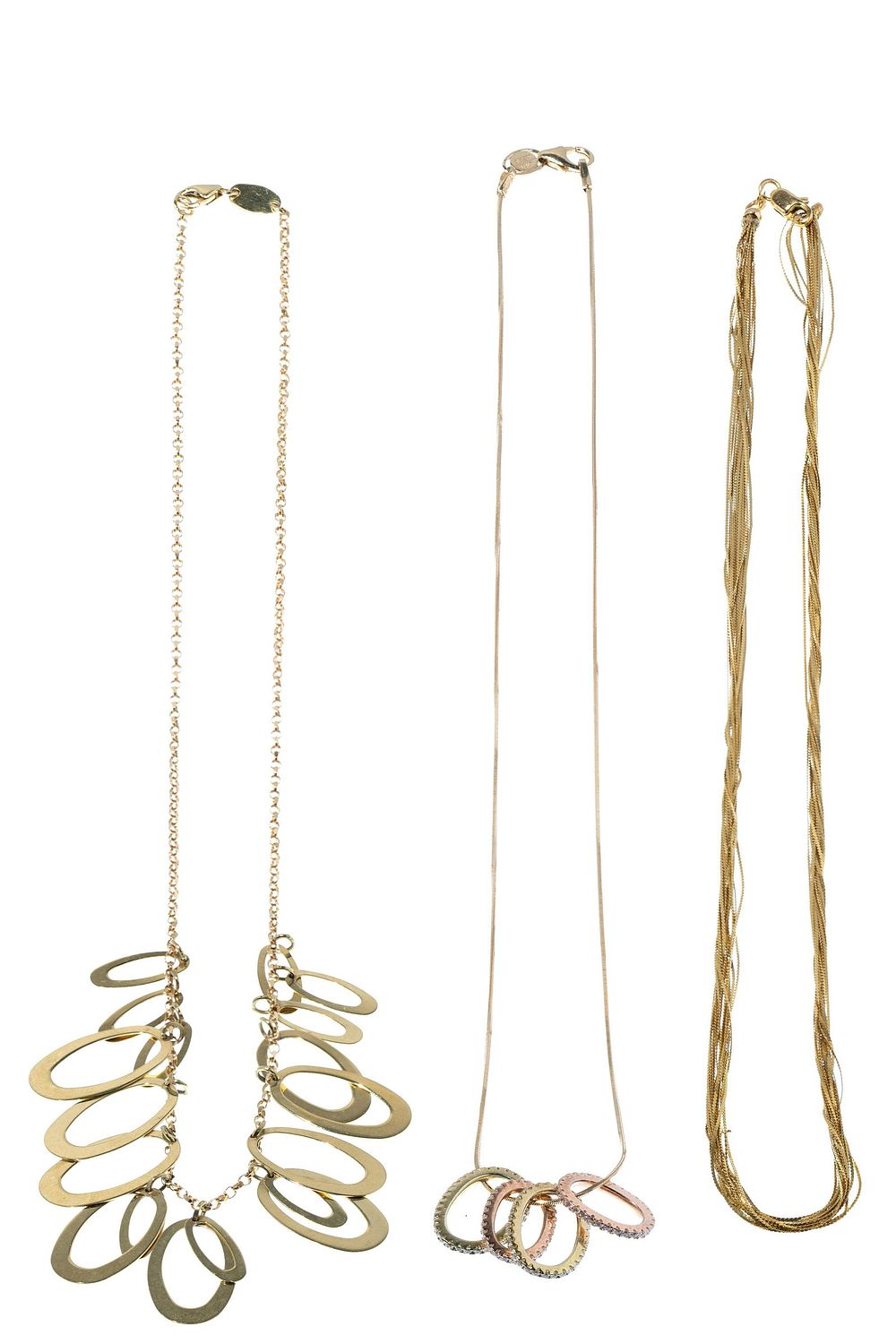 Lot 430: 14k Yellow Gold Necklace Assortment