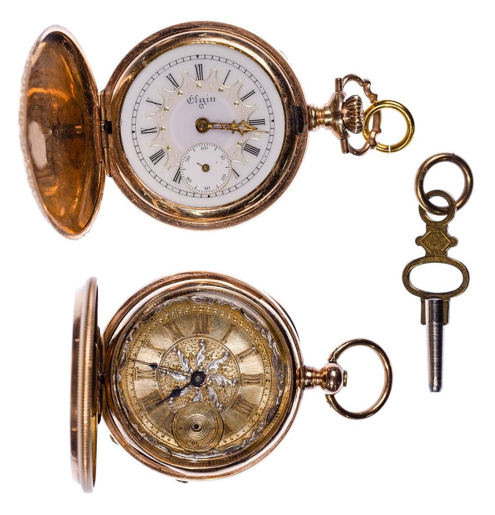 Lot 486: 14k Yellow Gold Pocket Watch