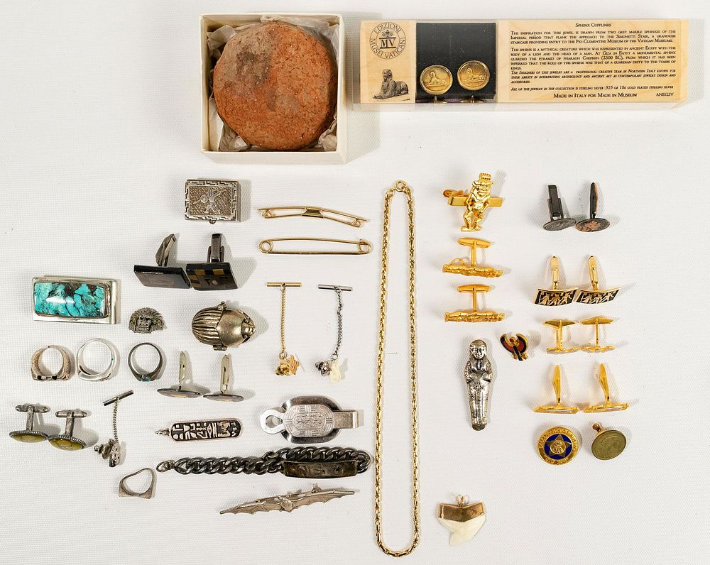 Lot 497: Gold, Sterling Silver and Costume Jewelry Assortment