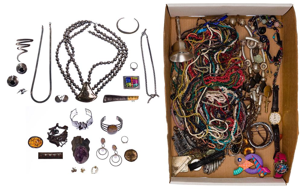 Lot 514: 14k Gold, Sterling Silver and Costume Jewelry