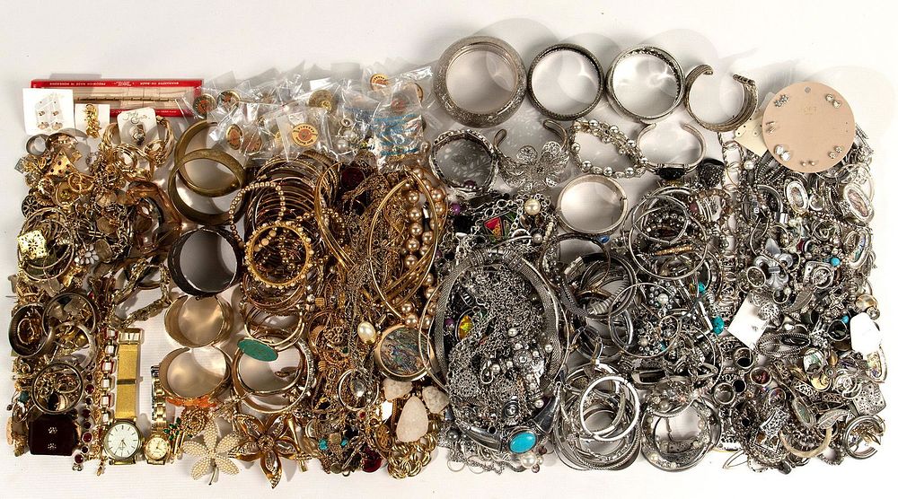Lot 531: Gold-Tone and Silver-Tone Costume Jewelry