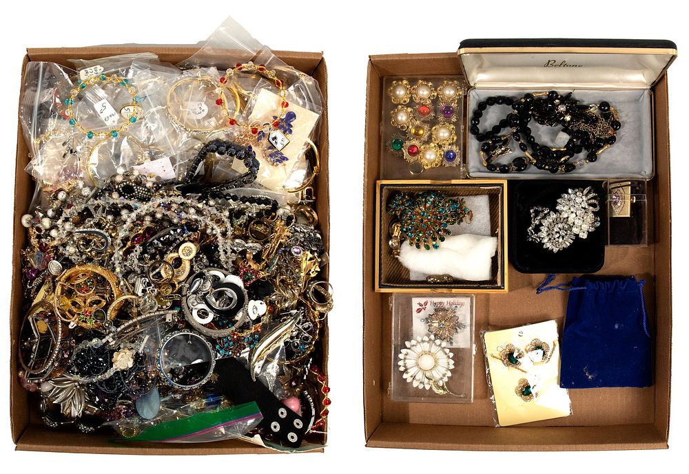 Lot 534: Rhinestone Costume Jewelry Assortment