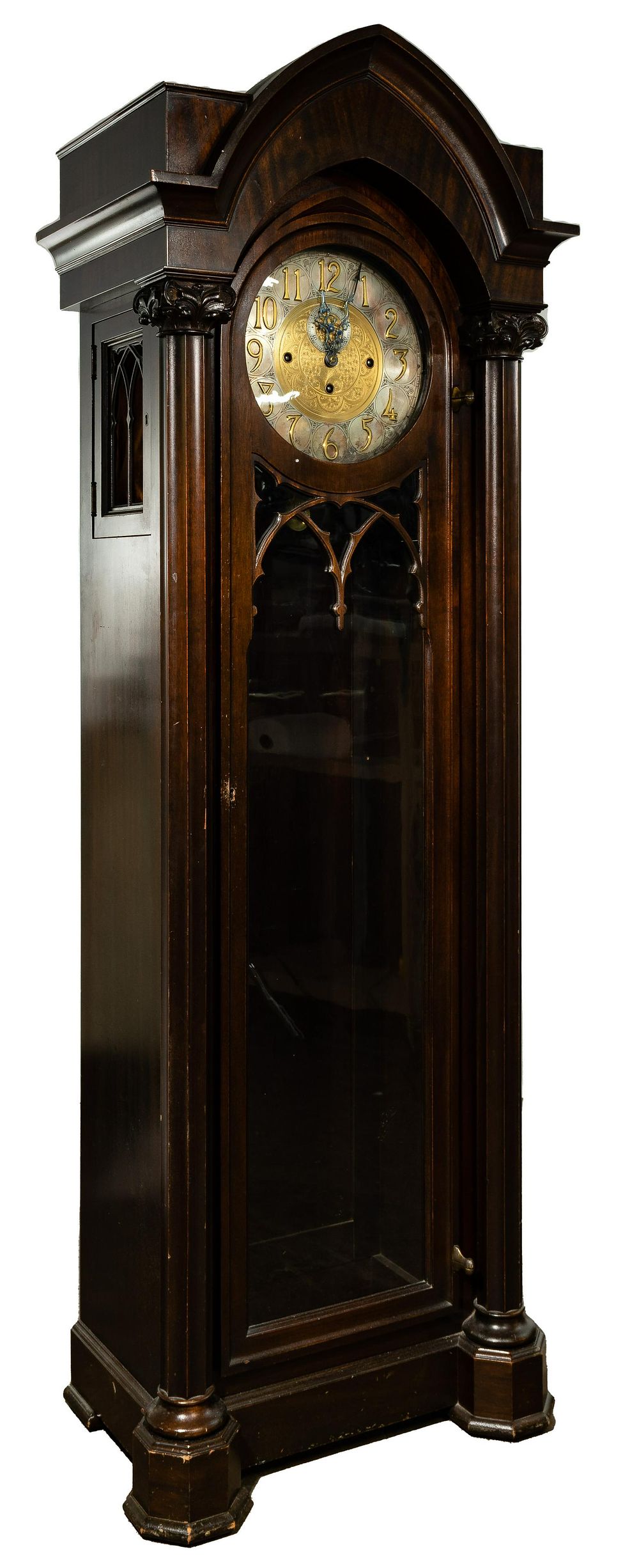 Lot 154: Gothic Revival Tall Case Clock