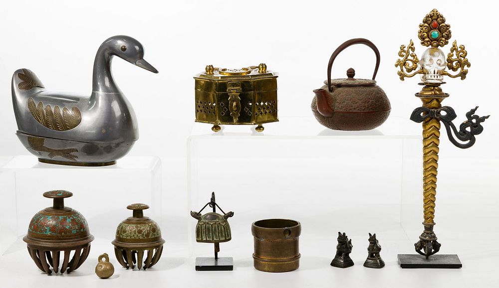 Lot 161: Asian Metal Object Assortment