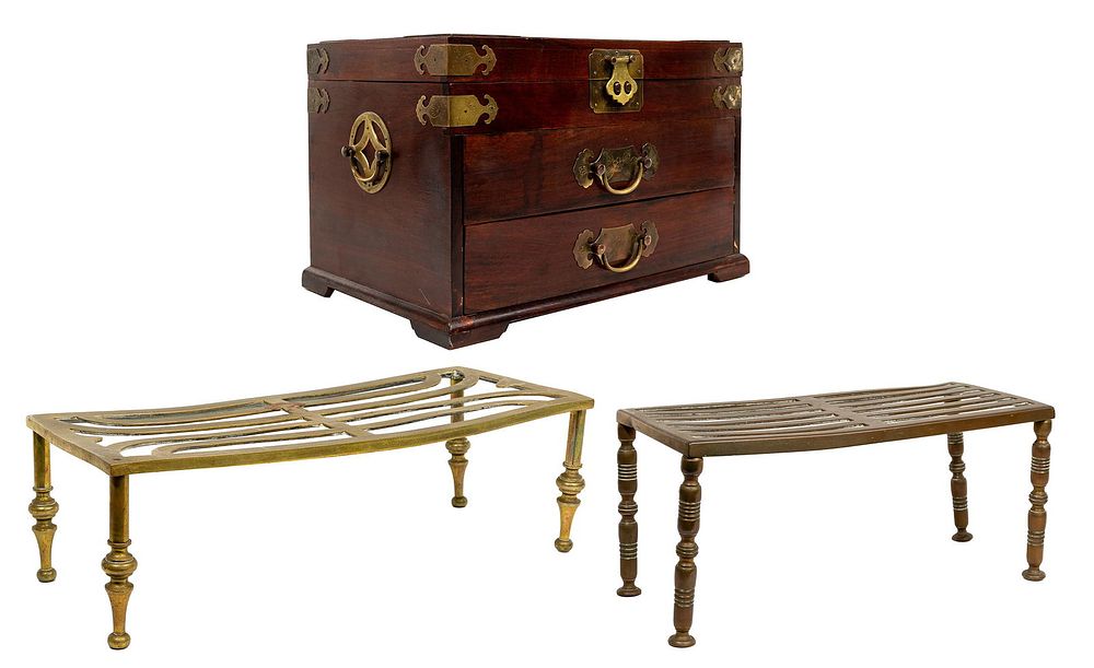 Lot 168: Asian Wood Jewelry Chest