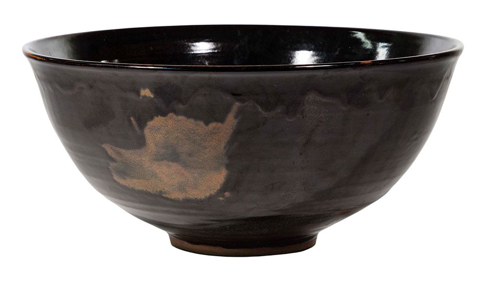 Lot 174: Japanese Karatsu Ceramic Drip Glaze Bowl