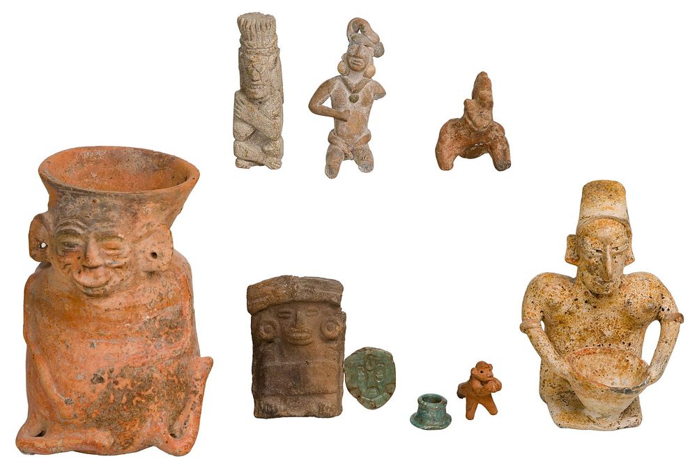 Lot 195: Pre-Columbian Style Figural Pottery Assortment