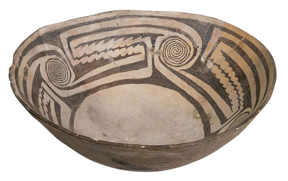 Lot 197: Prehistoric Mimbres Style Geometric Painted Pottery