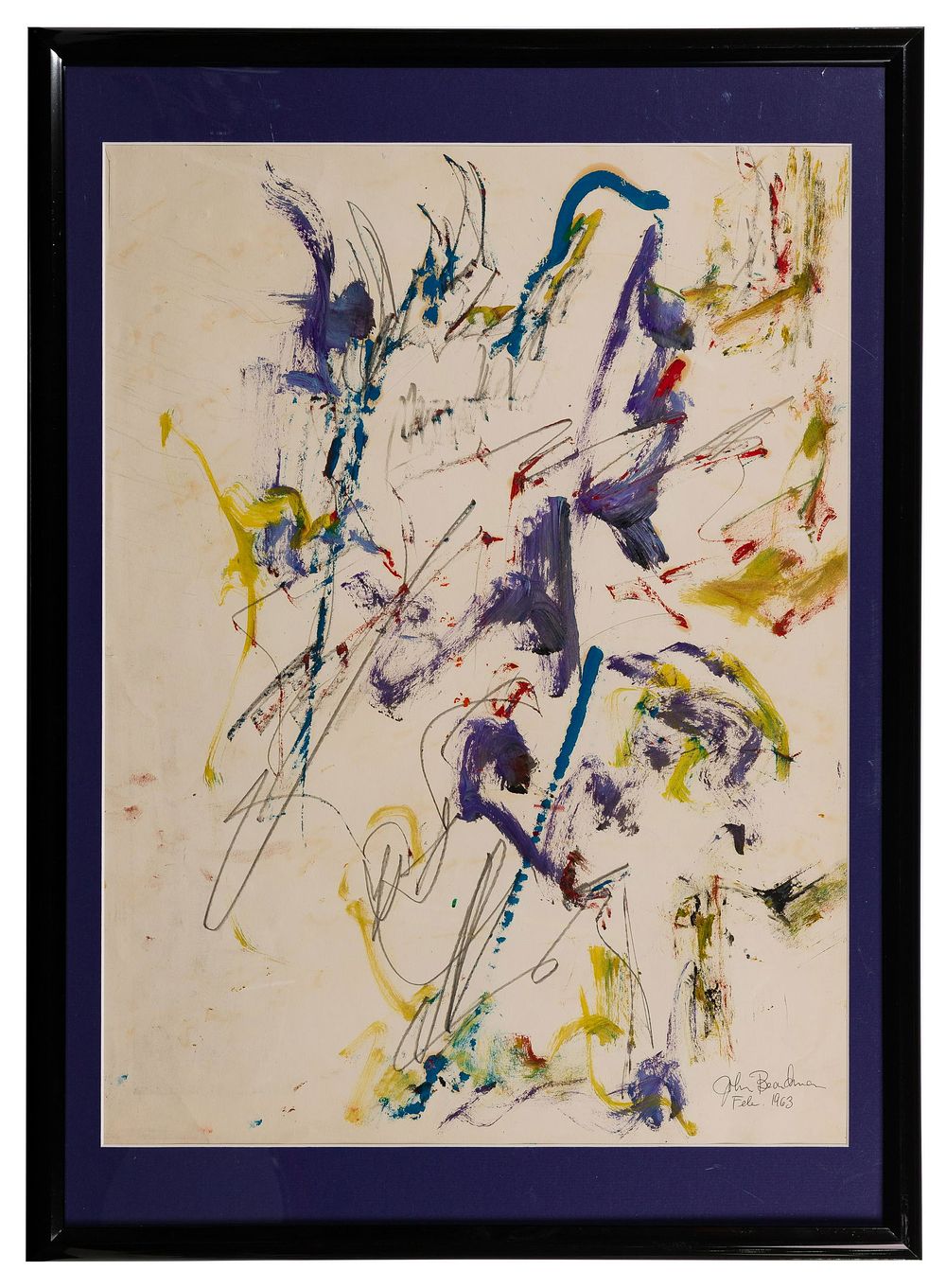Lot 212: John Beardman (American, b.1937) Oil and Graphite on