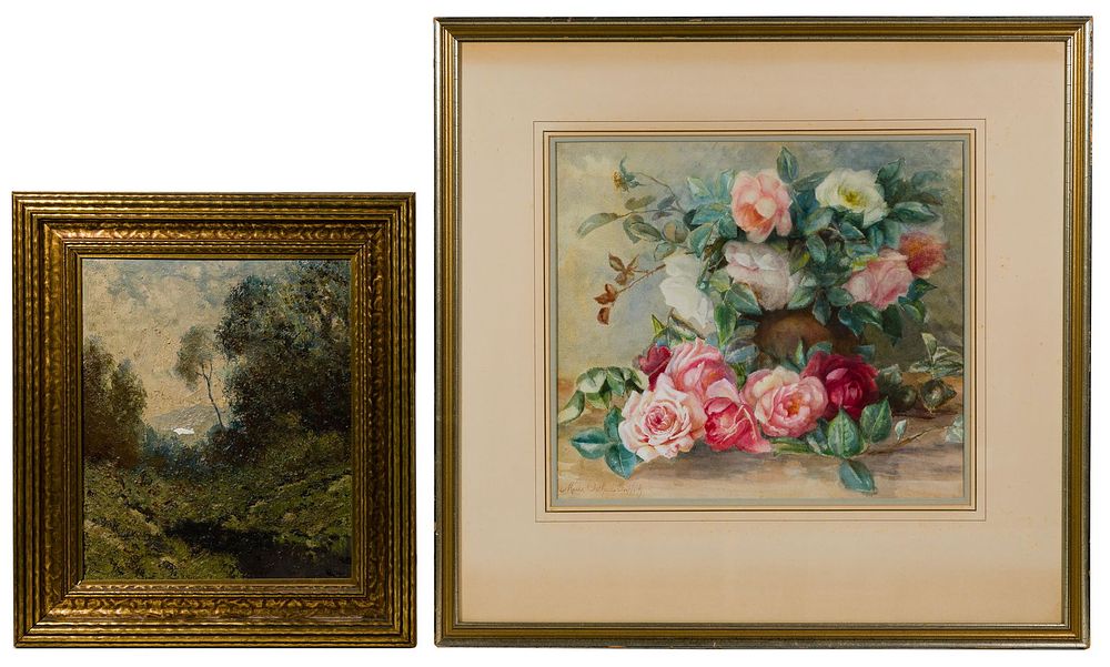 Lot 218: Marie Osthaus Griffith (American, 1855-1927) Watercolor