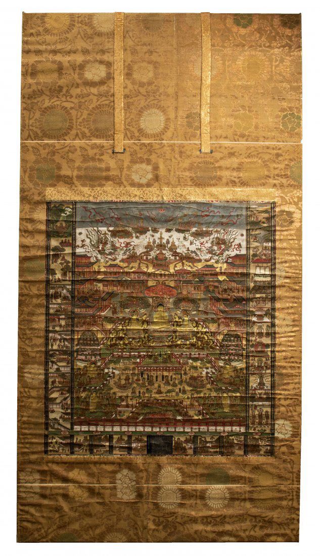 Lot 255: Japanese 'Taima Mandala' Block Print