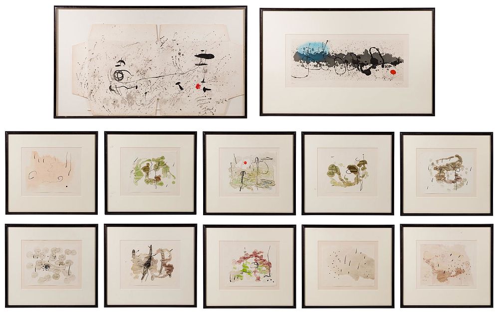 Lot 267: Joan Miro (Spanish, 1893-1983) 'Trace sur l'Eau'
