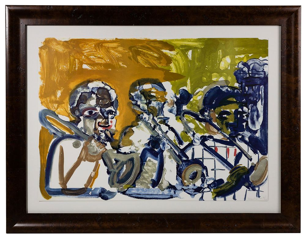 Lot 273: Romare Bearden (American, 1911-1988) 'Brass Section