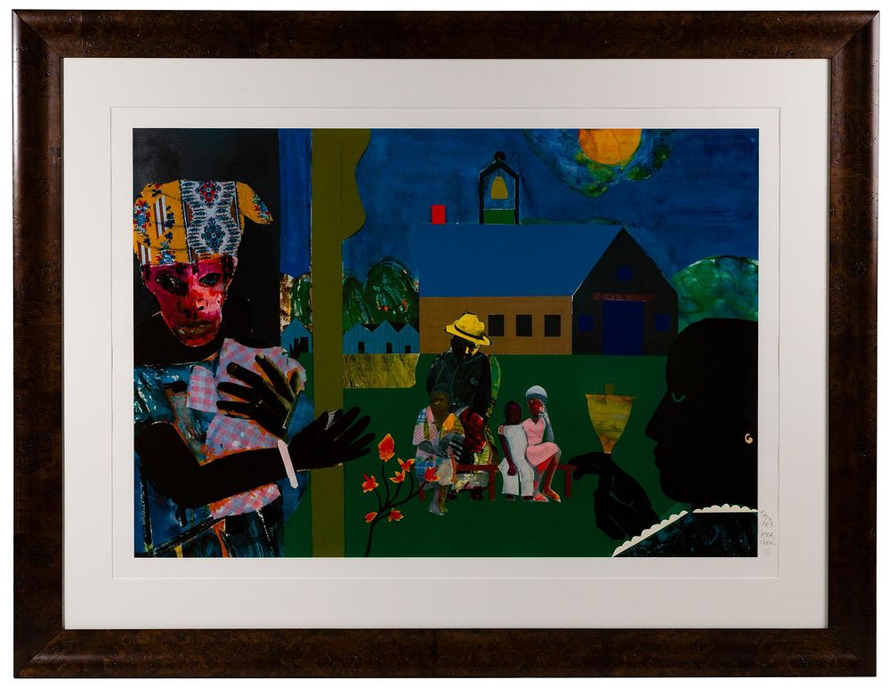Lot 274: Romare Bearden (American, 1911-1988) 'School Bell Time'