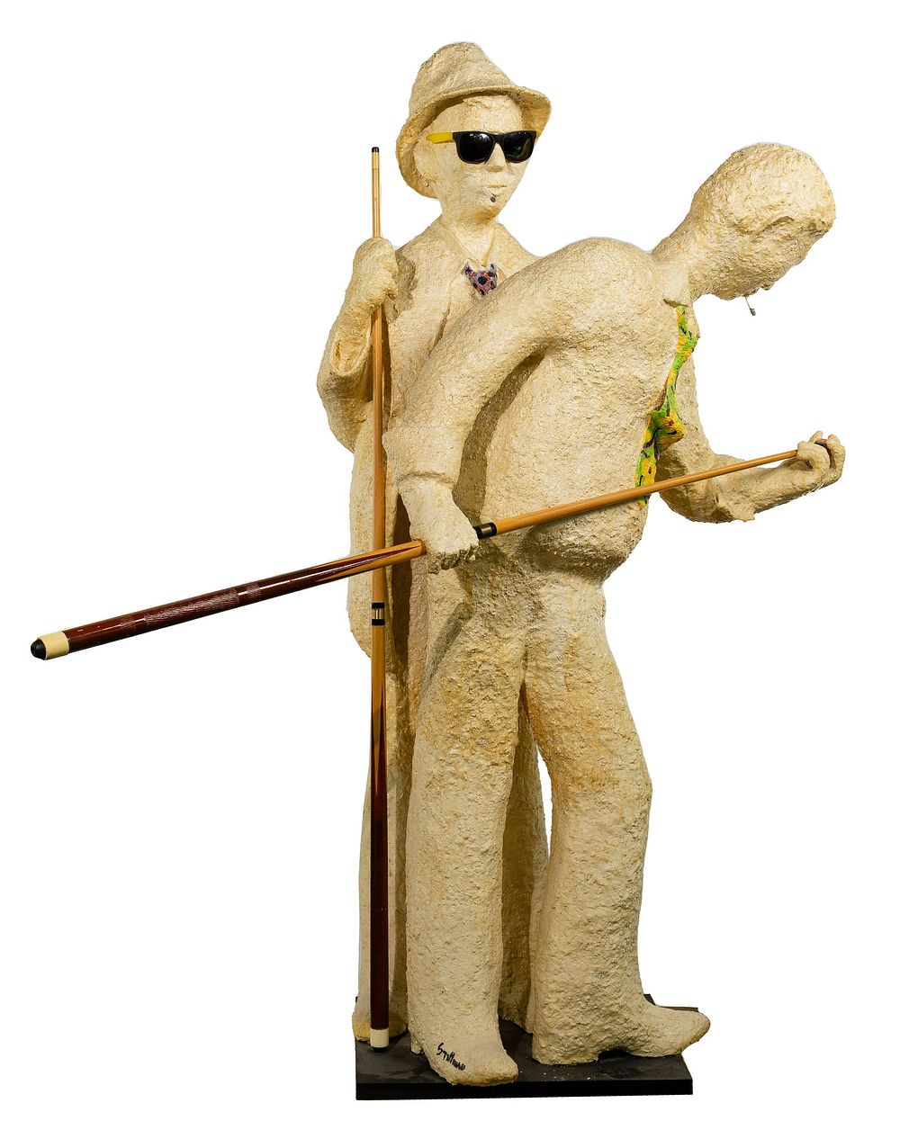 Lot 282: Pool Players Sculpture