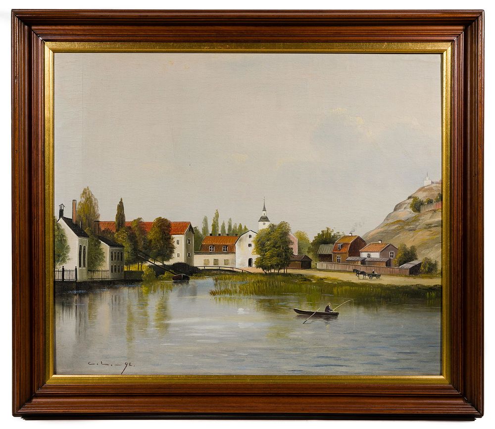 Lot 290: Unknown Artist Oil on Canvas Laid on Masonite
