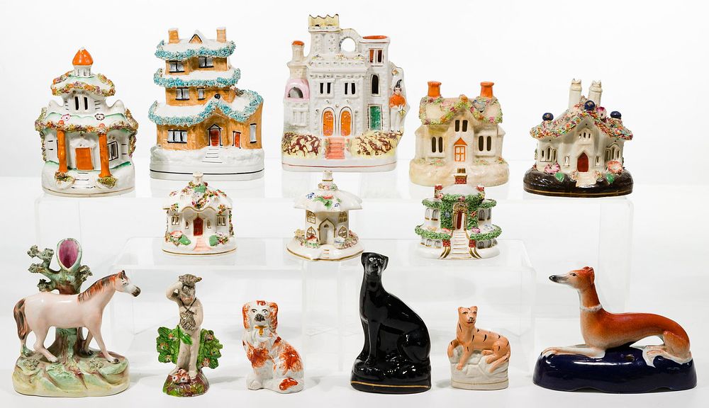 Lot 368: Staffordshire and Staffordshire-Style Porcelain