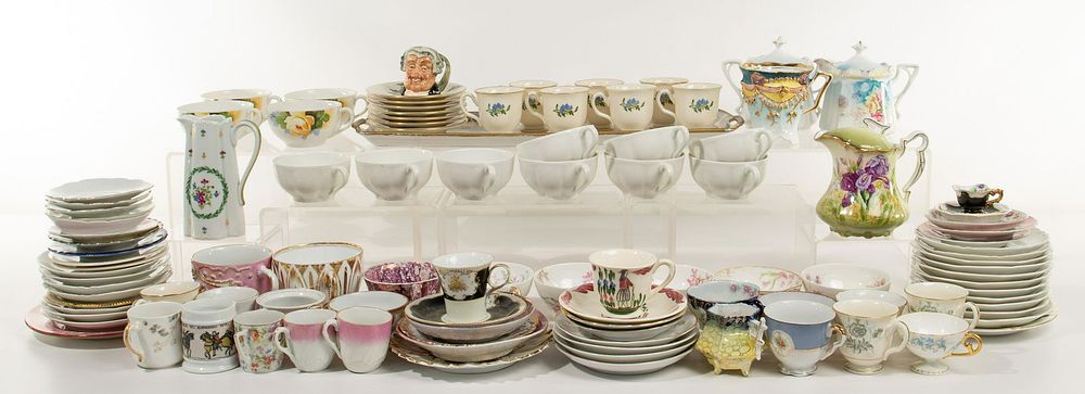 Lot 382: Porcelain Cup and Saucer Assortment