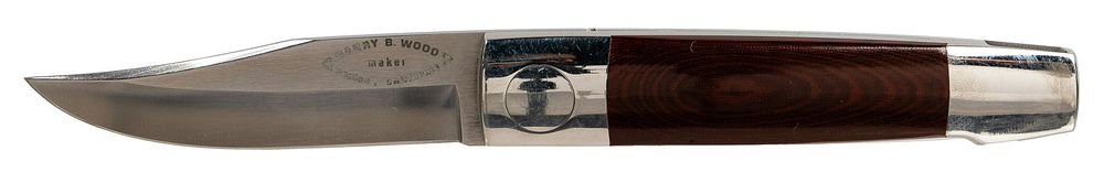 Lot 386: Barry Wood 'MK2 Early Swing Lock Folder' Custom Knife