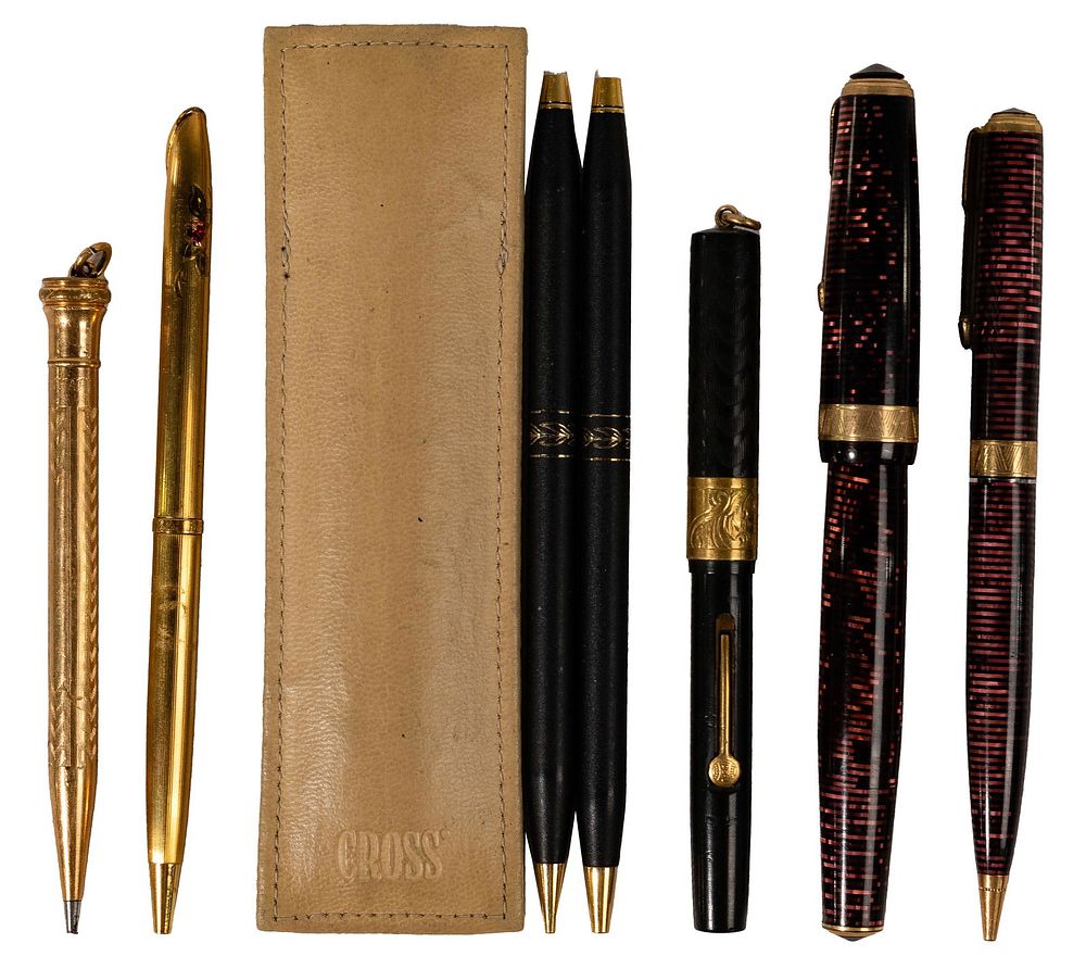 Lot 424: Fountain Pen, Ball Point Pen and Mechanical Pencil