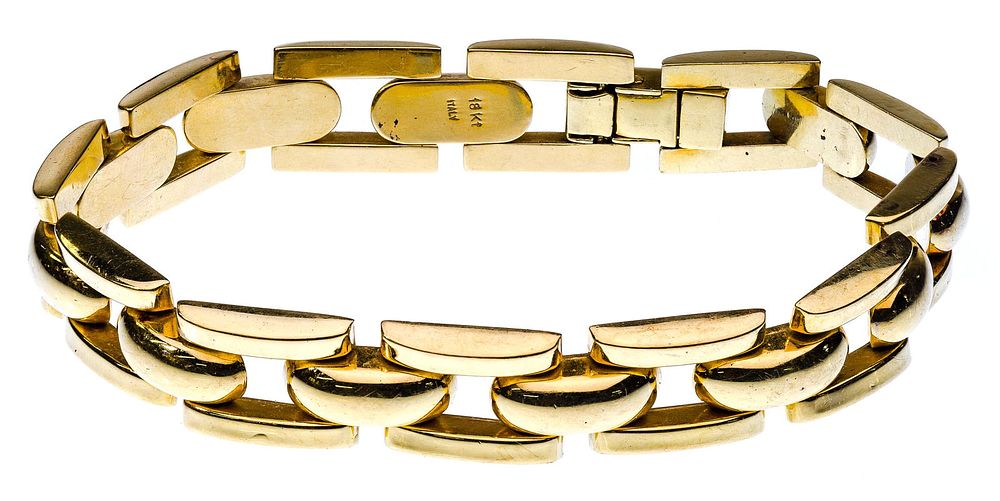 Lot 482: 18k Yellow Gold Bracelet