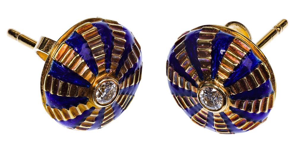 Lot 484: Tiffany & Co Schlumberger 18k Rose Gold, Enamel and