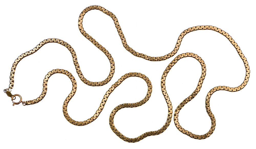 Lot 529: 14k Yellow Gold Necklace