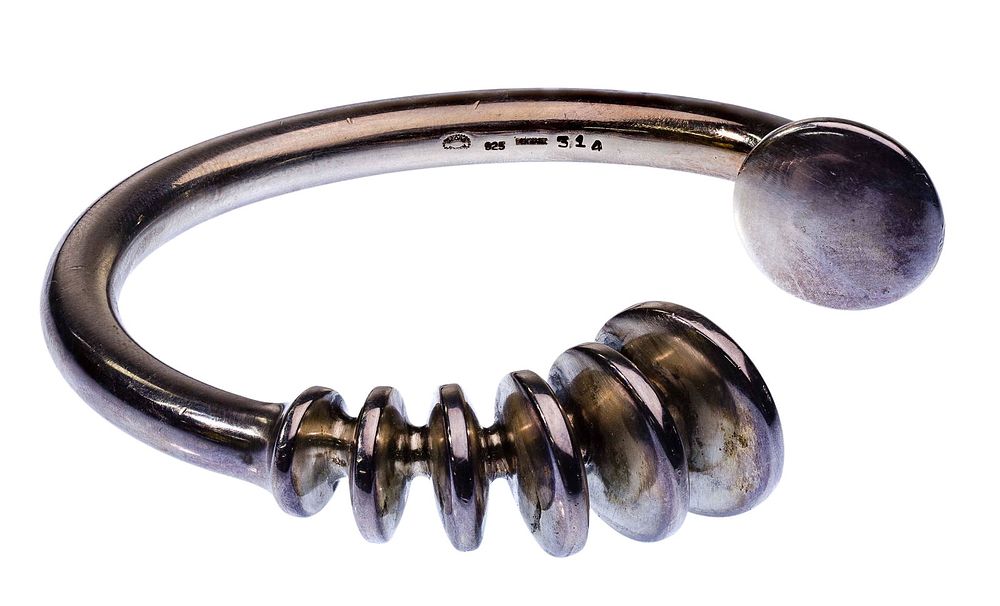 Lot 596: Georg Jensen Sterling Silver Cuff Bracelet