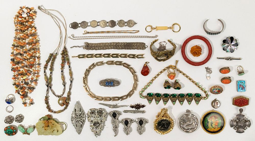 Lot 619: Silver and Costume Jewelry Assortment