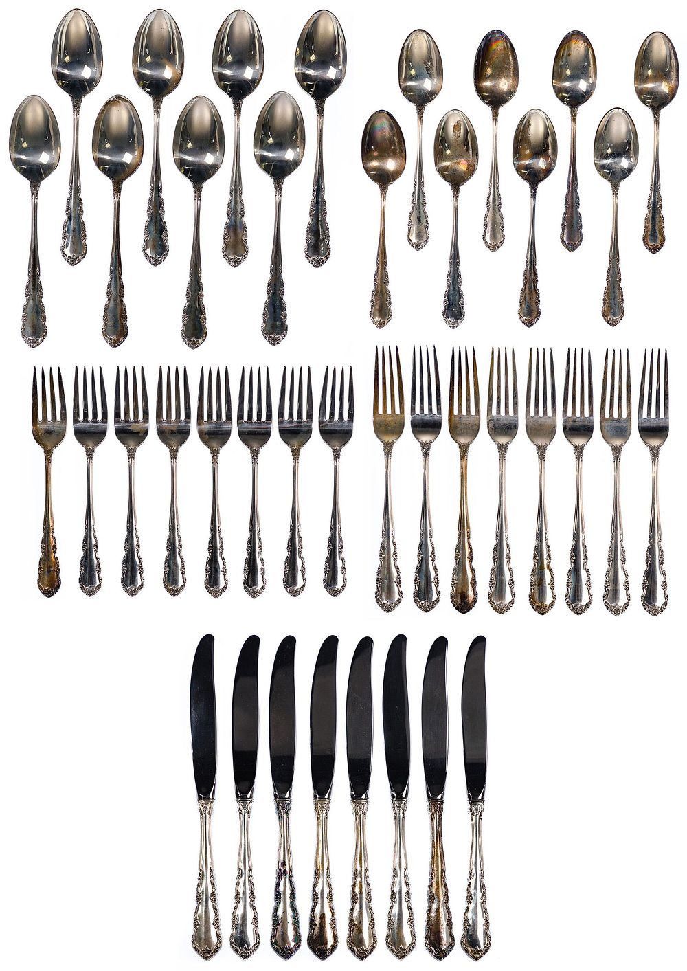 Lot 660: Wallace 'Shenandoah' Sterling Silver Flatware Service