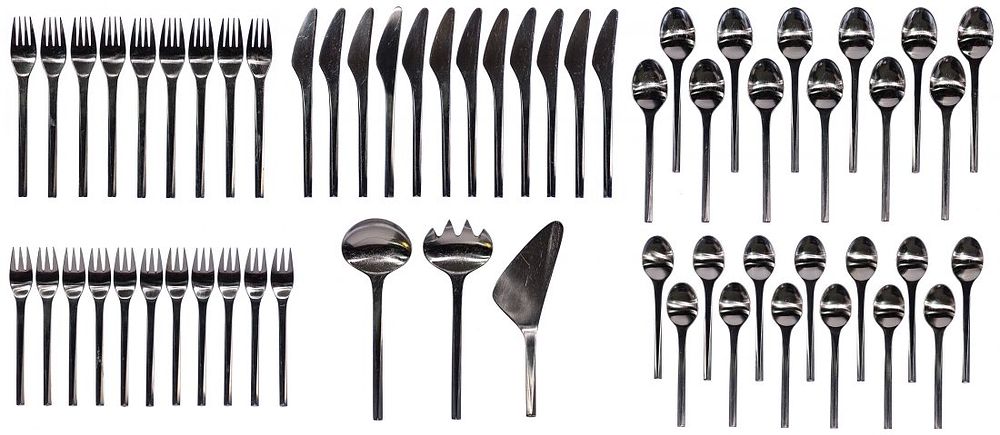 Lot 675: Georg Jensen 'Prism' Stainless Steel Flatware Service