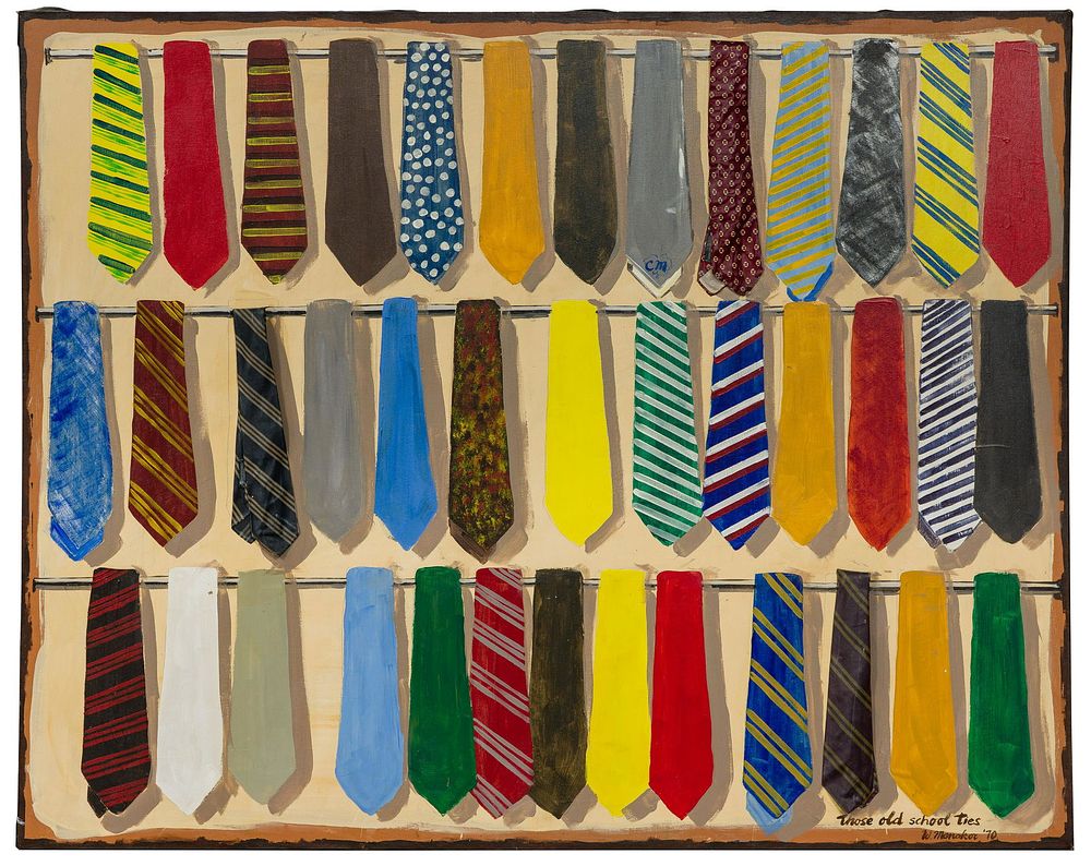 Lot 183: W. Menaker (20th Century) 'Those Old School Ties' Oil /