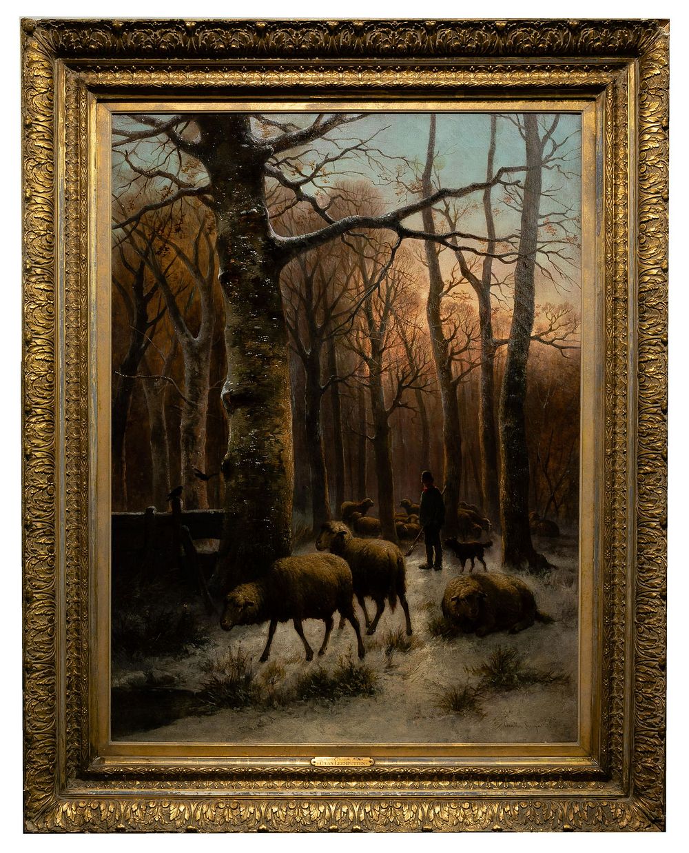 Lot 189: Cornelius Van Leemputten (Belgian, 1841-1902) 'Winter