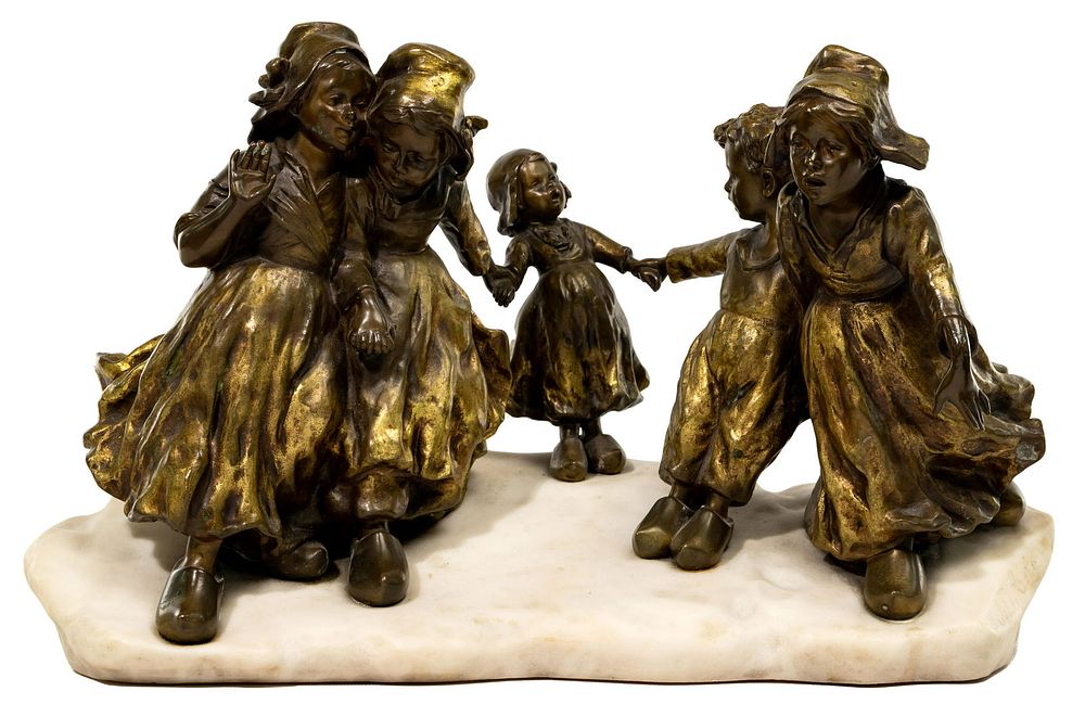 Lot 233: J D'Aste (Italian, 1881-1945) Bronze Statue
