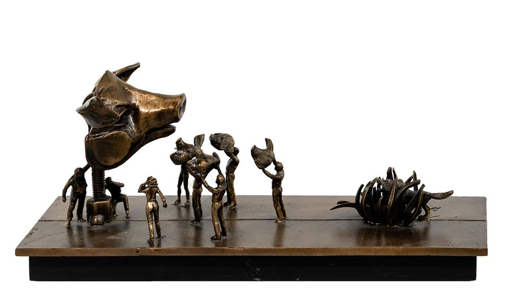 Lot 250: Theodore Gall (American, b.1941) 'Homage to the Pig